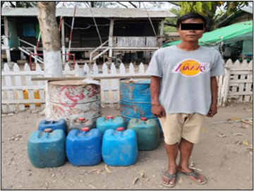 မကွေးတိုင်းဒေသကြီး၊ မင်းတုန်းမြို့နယ်၌ လောင်စာဆီများ တရားမဝင်သိုလှောင်ထားသူ အမျိုးသား တစ်ဦးအား ဖမ်းဆီးအရေးယူ