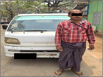 စစ်ကိုင်းတိုင်းဒေသကြီး၊ မုံရွာမြို့၌ လိုင်စင်မဲ့မော်တော်ယာဉ် တစ်စီး ဖမ်းဆီးရမိ
