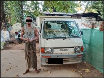 မွန်ပြည်နယ်၊ မုဒုံမြို့နယ်၌ လိုင်စင်မဲ့မော်တော်ယာဉ် တစ်စီး ဖမ်းဆီးရမိ