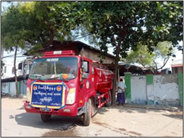 မန္တလေးတိုင်းဒေသကြီး၊ ပျော်ဘွယ်မြို့အတွင်း သောက်သုံးရေလိုအပ်လျက်ရှိသော ရပ်ကွက်များနှင့် ကျေးရွာများသို့ သောက်သုံးရေ သွားရောက်လှူဒါန်းမှု 