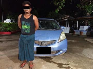 ပဲခူးတိုင်းဒေသကြီး၊ ဝေါမြို့နယ်၌ လိုင်စင်မဲ့မော်တော်ယာဉ် တစ်စီး ဖမ်းဆီးရမိ