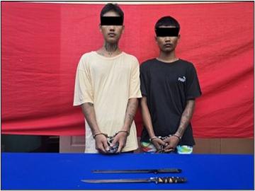 ရှမ်းပြည်နယ်(အရှေ့ပိုင်း)၊ တာချီလိတ်မြို့နယ်၌ ဓားဦးချွန်ကိုင်ဆောင်သူ အမျိုးသား နှစ်ဦးအား ဖမ်းဆီး အရေးယူ