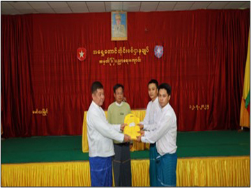 မွန်ပြည်နယ်၊ မော်လမြိုင်ခရိုင်၊ မော်လမြိုင်မြို့၊ အမှတ်(၆)ပညာရေးကျောင်း၌ ပြည်သူ့စစ်မှုထမ်း သင်တန်း အမှတ်စဉ်(၁၅)သို့ တက်ရောက်မည့် သင်တန်းသားများအား တွေ့ဆုံပွဲ အခမ်းအနား ကျင်းပ