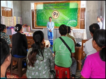ရှမ်းပြည်နယ်၊ ကလောခရိုင်၊ ညောင်ရွှေမြို့နယ်၊ နမ်းပန်မြို့၊ တောင်ပို့နီကျေးရွာရှိ ဘုန်းတော်ကြီး ကျောင်း၌ လက်ရက်ကန်းဒီဇိုင်းတီထွင်ဆန်းသစ်မှုနည်းပညာ သင်တန်းဆင်းပွဲ အခမ်းအနား ကျင်းပ 