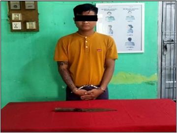 ပဲခူးတိုင်းဒေသကြီး၊ တောင်ငူမြို့နယ်၌ ဓားဦးချွန်ကိုင်ဆောင်သူ အမျိုးသား တစ်ဦးအား ဖမ်းဆီးအရေးယူ