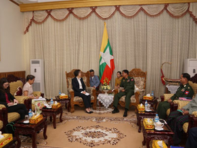 ကုလသမဂ္ဂ၏ မြန်မာနိုင်ငံ လူ့အခွင့်အရေးဆိုင်ရာ အထူးအစီရင်ခံစာ တင်သွင်းသူ မစ္စရန်ဟီလီဦးဆောင်သော ကိုယ်စားလှယ်အဖွဲ့အား တွေ့ဆုံ 